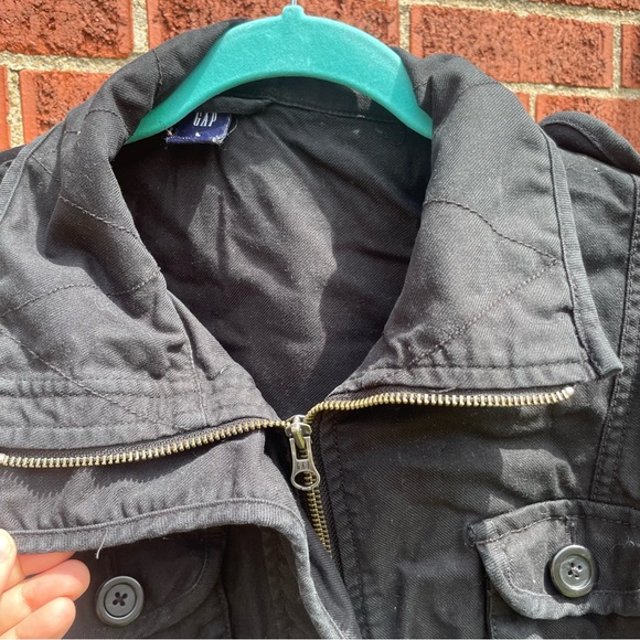 Gap Large Black Military Style Jacket - Picture 3 of 9